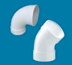 CODO 45° PVC PARA CANOA - PROTECCIÓN UV